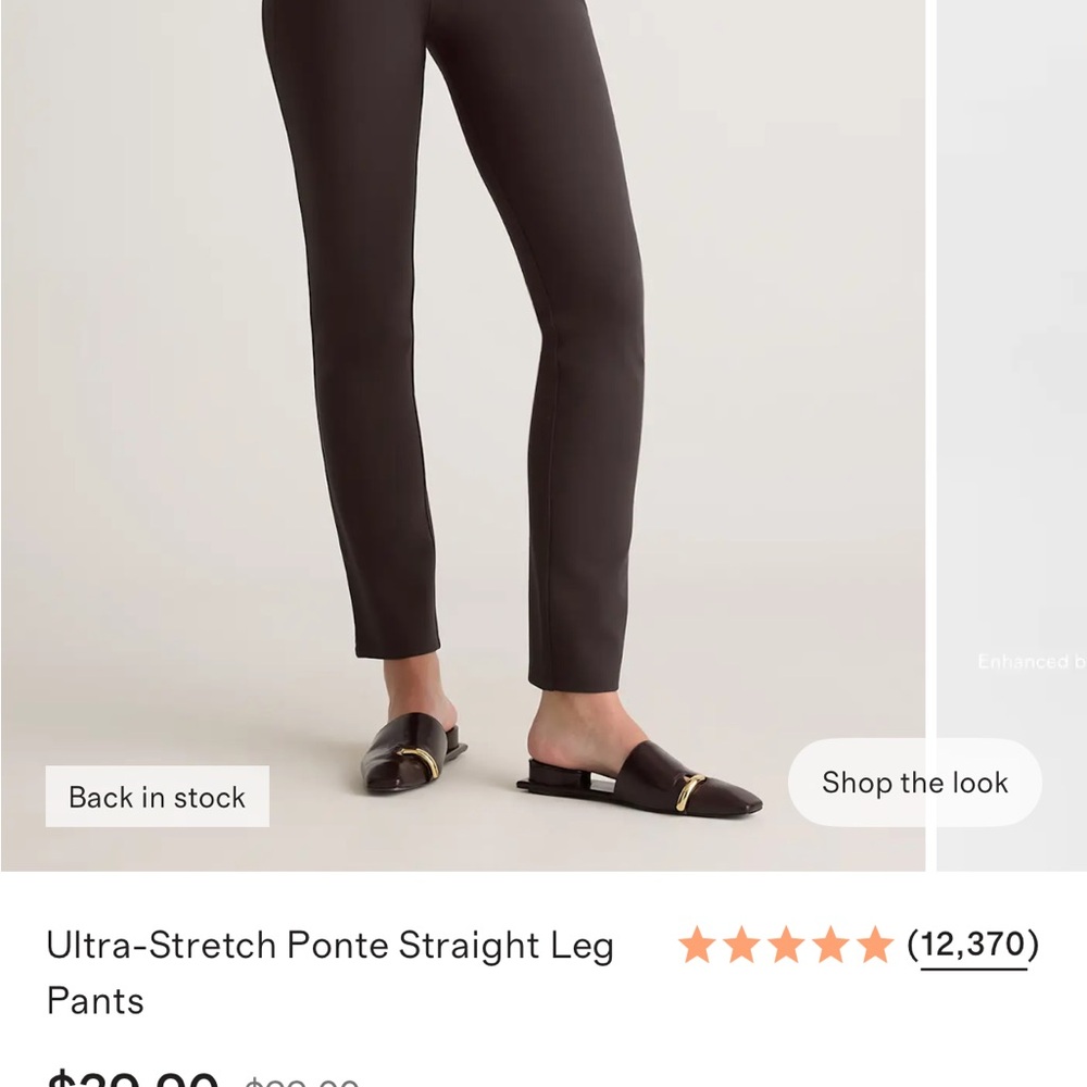 Quince Dark Brown/Espresso Straight Leg Pants